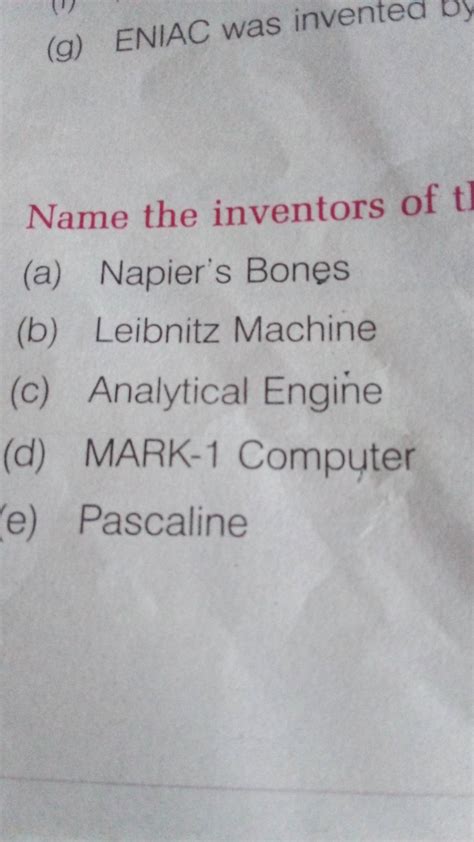 ENIAC was invented Dy Name the inventors of t | Filo