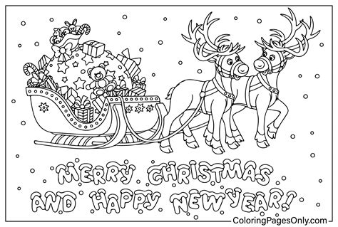 Santa Reindeer Coloring Pages Printable