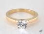 18K Yellow Gold Flat Edged Diamond Solitaire Engagement Ring-11193y