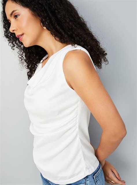 Buy Women Solid Cowl Neck Top Online at just Rs. 699.0 - 1000014882068 ...