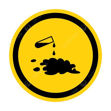Chemical Spill Clip Art Beware Chemical Spill Symbol Sign Isolate On