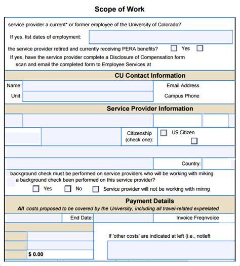 Image result for Sample Scope of Work