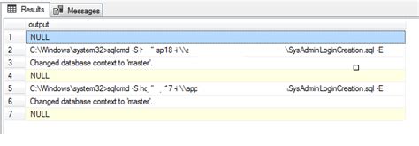 Bat-File SQL Server Sqlcmd 的图像结果