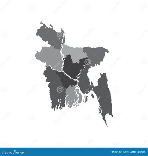 Bangladesh Map. High Detailed Map Vector In White Background. Editable Vector EPS 10 ...