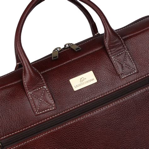 Alferd Leather Laptop Bag-Brown – LEATHERICIAN