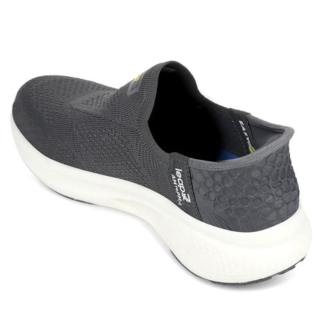 Buy Leap7x Grey Non Lacing Walking Shoes With White Sole