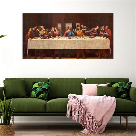 Order Last supper of Jesus with Disciples Canvas Painting Online India ...