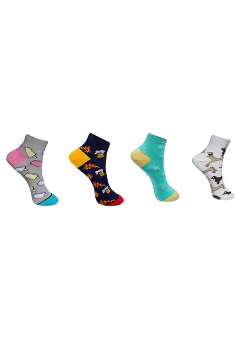 Get Set of 4 Multi Colored Knitted Design Socks at ₹ 450 | LBB Shop