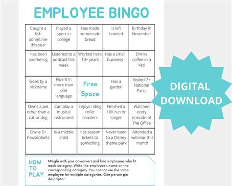 workplace bingo ice breaker Android IOS V- 7.97