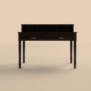 Ikiriya Solid Wood Study Table , Free Standing Computer Deck Solid Wood ...