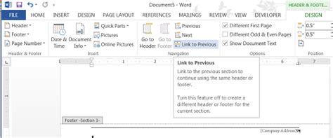 Image result for Header Footer Word