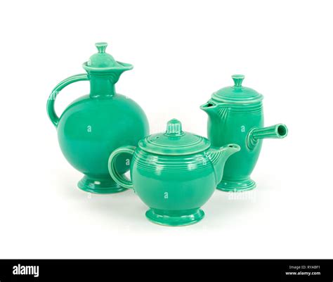 Three Unique Pieces of Original Green Glaze Vintage Antique Fiesta Ware ...