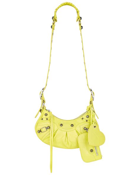 Balenciaga XS Le Cagole Shoulder Bag in Lime | FWRD