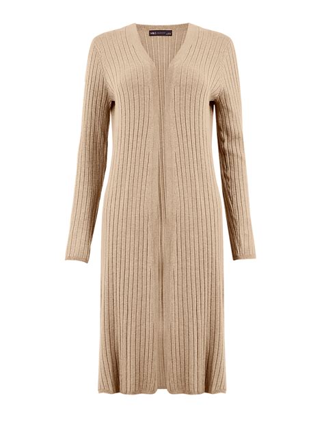 Buy Ribbed Longline Cardigan at Marks & Spencer