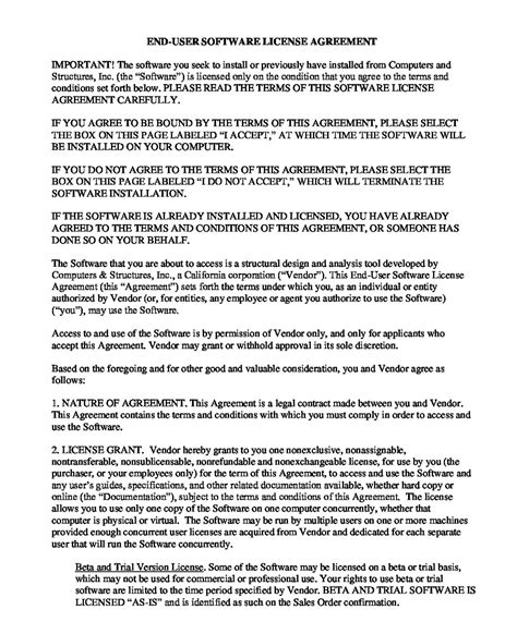 Image result for Software License Agreement Sample