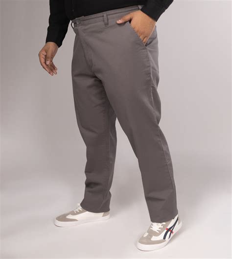 Sizeupp | Plus Size Chino For Men | 40" - 54" | | Solid | Grey