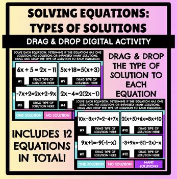 Image result for Types of Solutions for Linear Equations