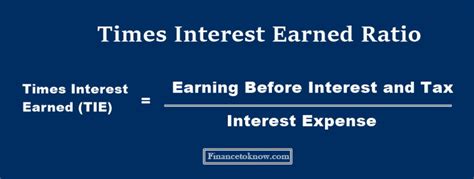 Image result for Time Interest Earned Formula Example