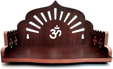 Gojeeva Wood Fully Hand Made Om Pattern Home Temple for Pooja Temple ...