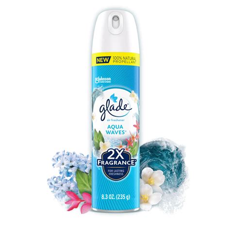 Glade Aerosol Spray, Air Freshener for Home, Aqua Waves Scent ...