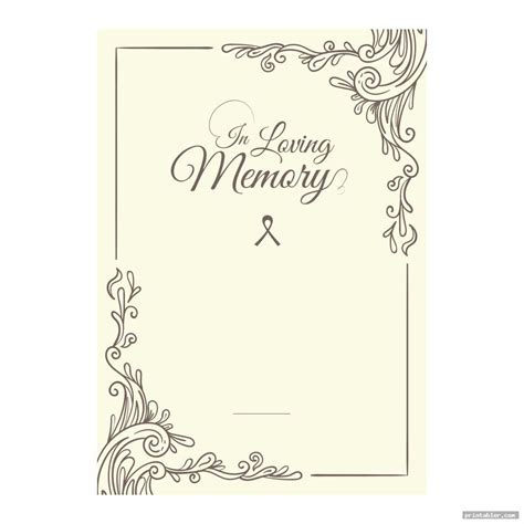 Printable Memorial Prayer Cards - Gridgit.com
