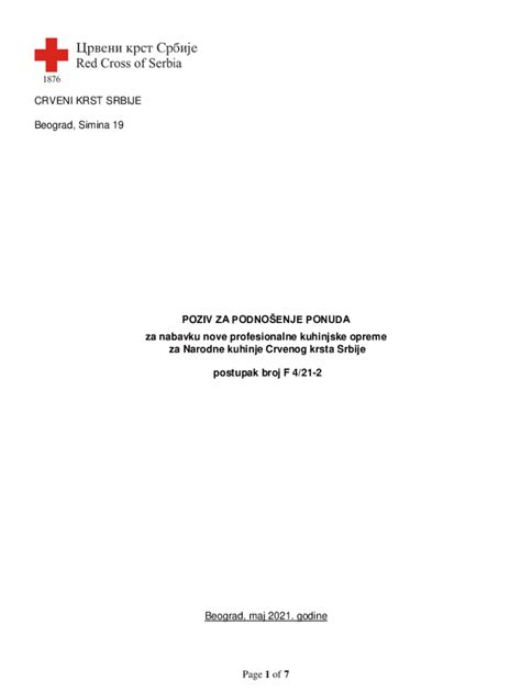 Fillable Online Kuhinjska oprema i pribor - Crveni krst Srbije Fax ...