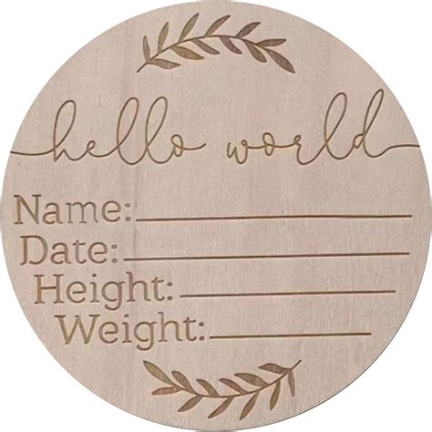 Baby Announcement Sign, Hello World Baby Name Sign India | Ubuy
