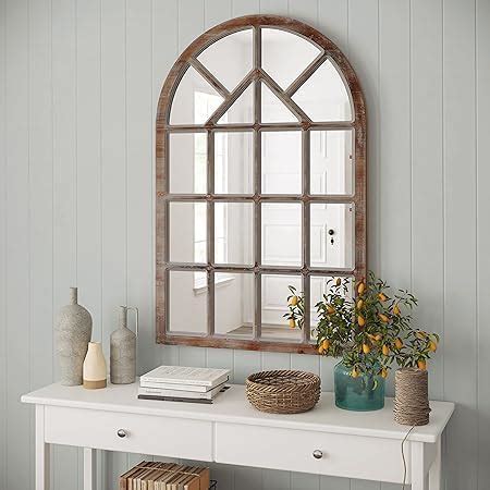 Buy musa kazim Hanging Arch Farmhouse Wall Mirror, 36 Inch Wall Mounted ...