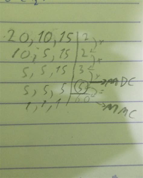 determine o MMC e o MDC dos números 20 e 10 15 e 35-10 ajuda rapido e ...