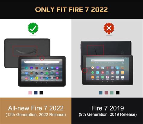 Buy MoKo Case Fit with Amazon All-New Kindle Fire 7 Tablet (2022 ...