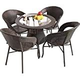 CORAZZIN Garden Patio Seating Chair and Table Set Outdoor Balcony ...