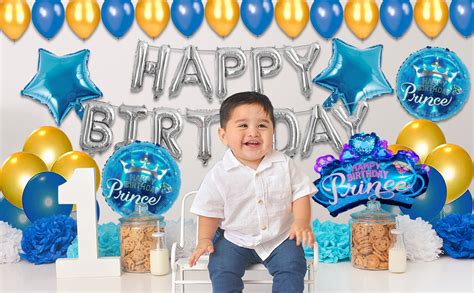 Party Propz Prince Theme Birthday Decoration Kit 36Pcs Set for Husband ...