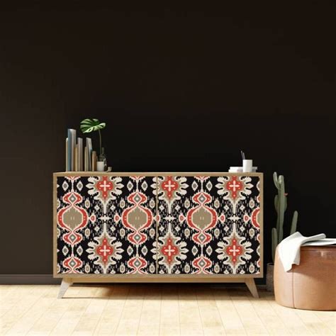 Damask Black Sticker – Myindianthings