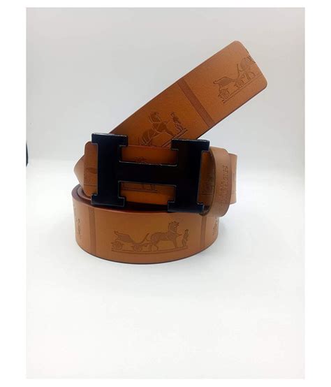 HERMES BELT Tan Leather Casual Belt: Buy Online at Low Price in India ...
