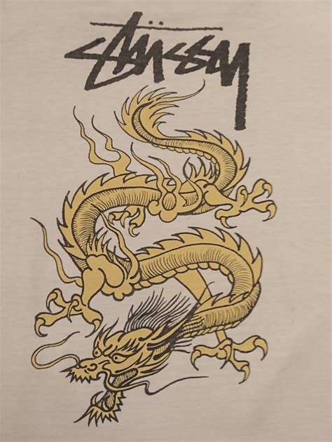 80s "STUSSY DRAGON" White Color | BOW & ARROW WEB STORE