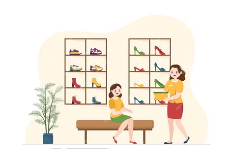 Premium Vector | Shoe store illustration with new collection men or ...