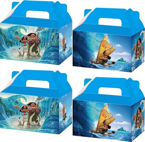 Amazon.com: 16 PCS Moana Party Favor Boxes, Moana Theme Candy Cookies ...