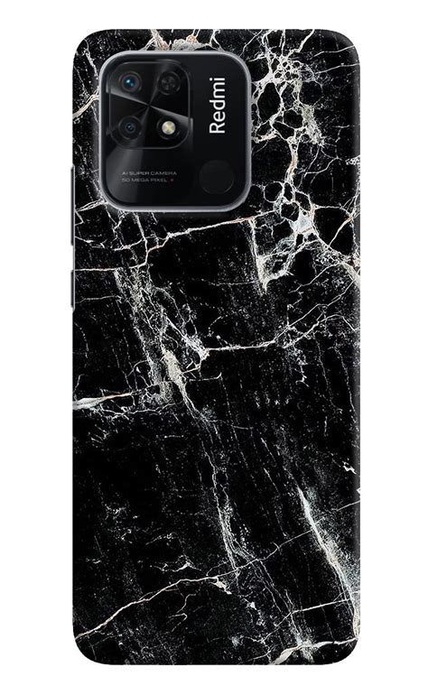 Save Big: Get the Black Marble Texture Redmi 10/10 Power Back Cover ...