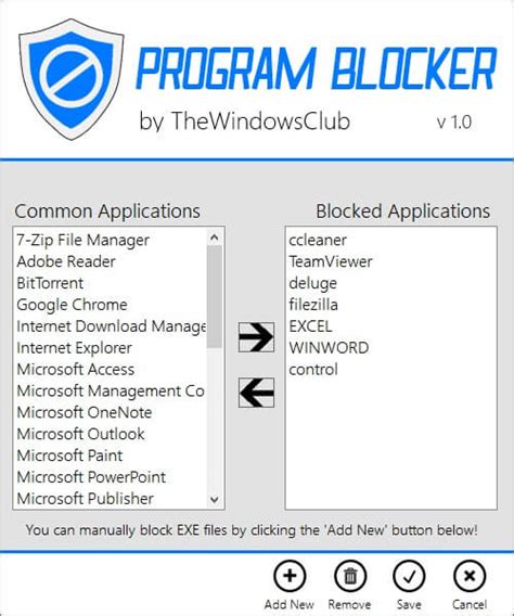 Program Blocker 的图像结果