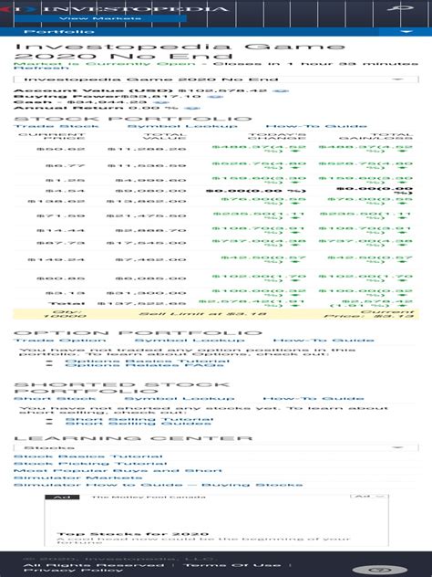 Investopedia Simulator Tutorial 的图像结果