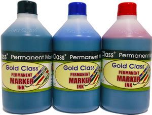 GoldClass Gold Class Permanent Marker Ink Set of 3 500 ml Marker Refill ...