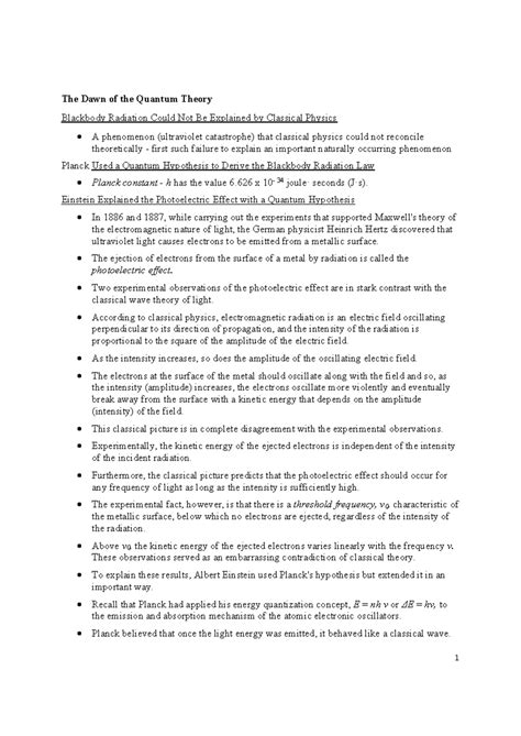 C01 N01 Schrodinger Equation - - Studocu