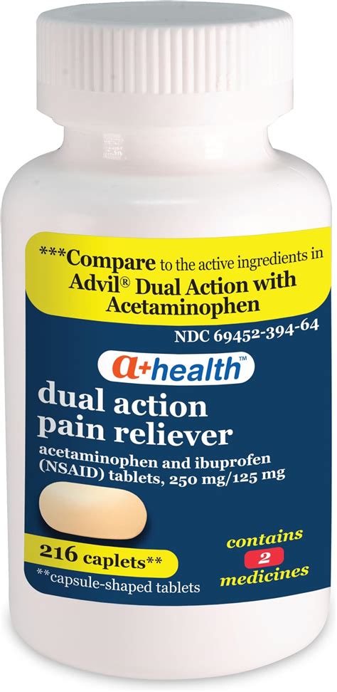 Amazon.com: Motrin Dual Action with Tylenol, Dual Action Pain Reliever ...