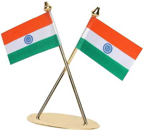 VOILA Indian Flag for Vehicle (Auto,Car,Bus,Truck) Dashboard and Offic