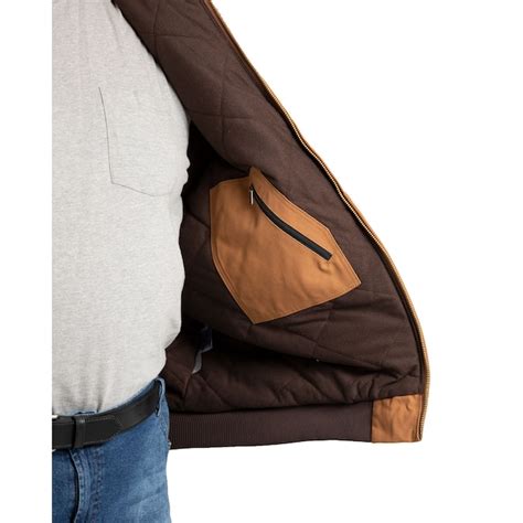 BERNE APPAREL Men's Rigid Canvas Hooded Insulated Work Jacket (X-large ...