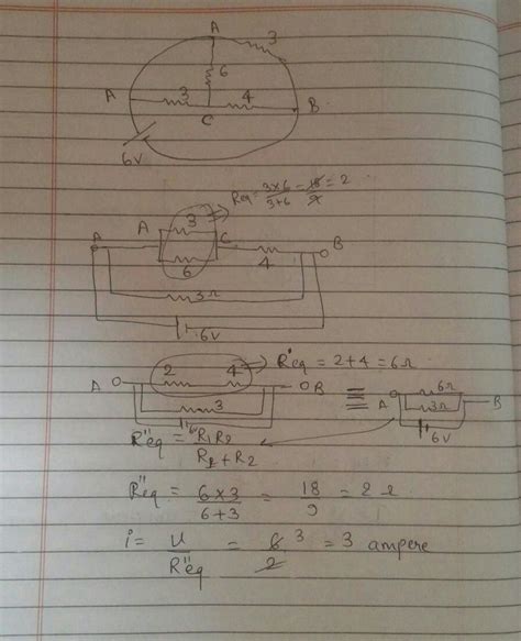 In the circuit shown, the total current supplied by the battery is (in ...