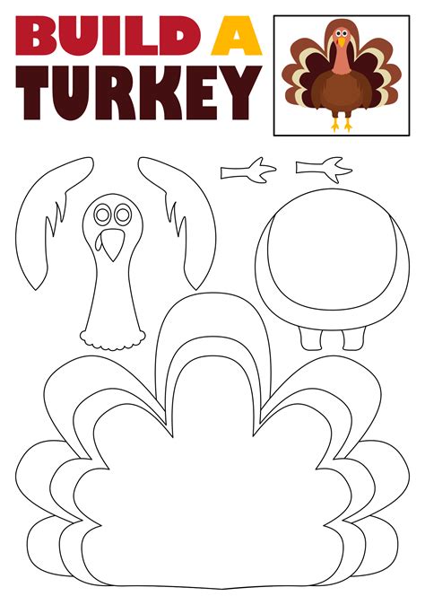 Thanksgiving Turkey Face - 11 Free PDF Printables | Printablee
