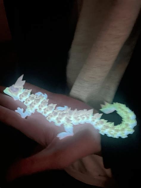 3D Printed Glowing Dragon,Adjustable Joints,Realistic Eyes,Toy Model ...