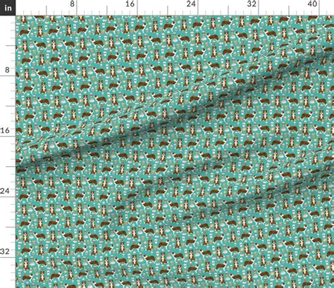 Buy Spoonflower Fabric - Border Collie Coffee Smaller Scale Dogs Pet ...
