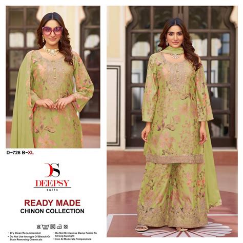 Deepsy D 726 Chinon Embroidered Ready Made Pakistani Collection
